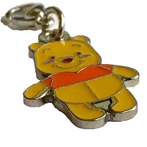 Vintage Disney Winnie the Pooh Bear Clip On Charm Zipper Pull Purse Bag Signed - Picture 5 of 11